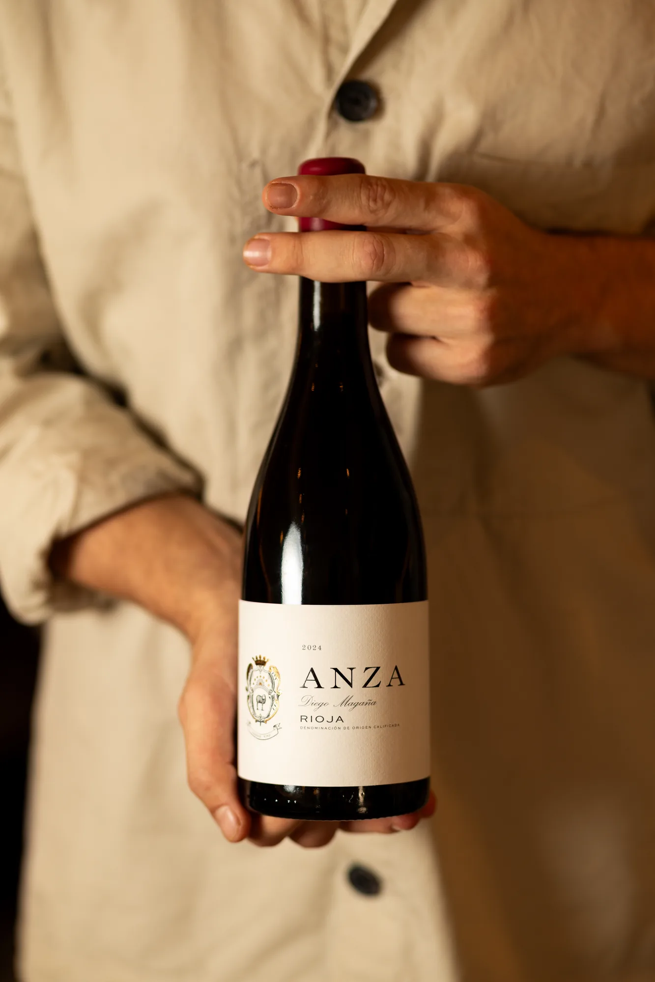 Detalle de copa de vino en Carmen y Vino